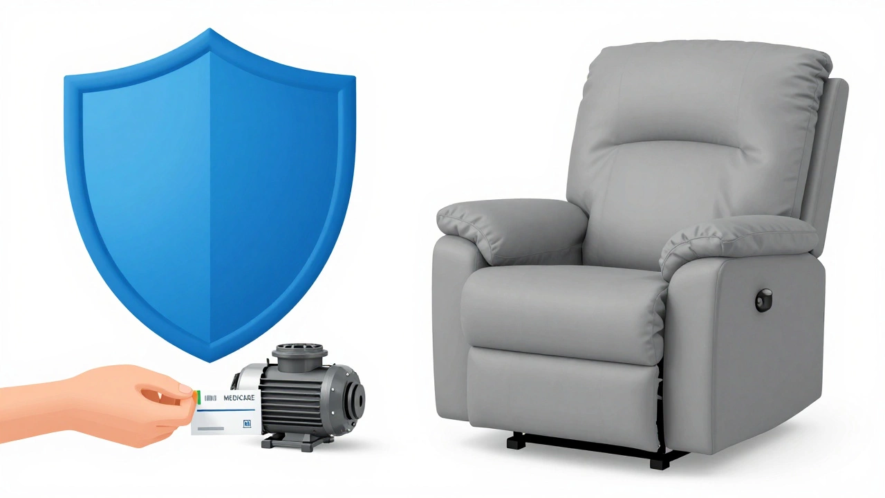 Visual metaphor: Medicare covers motor, not chair