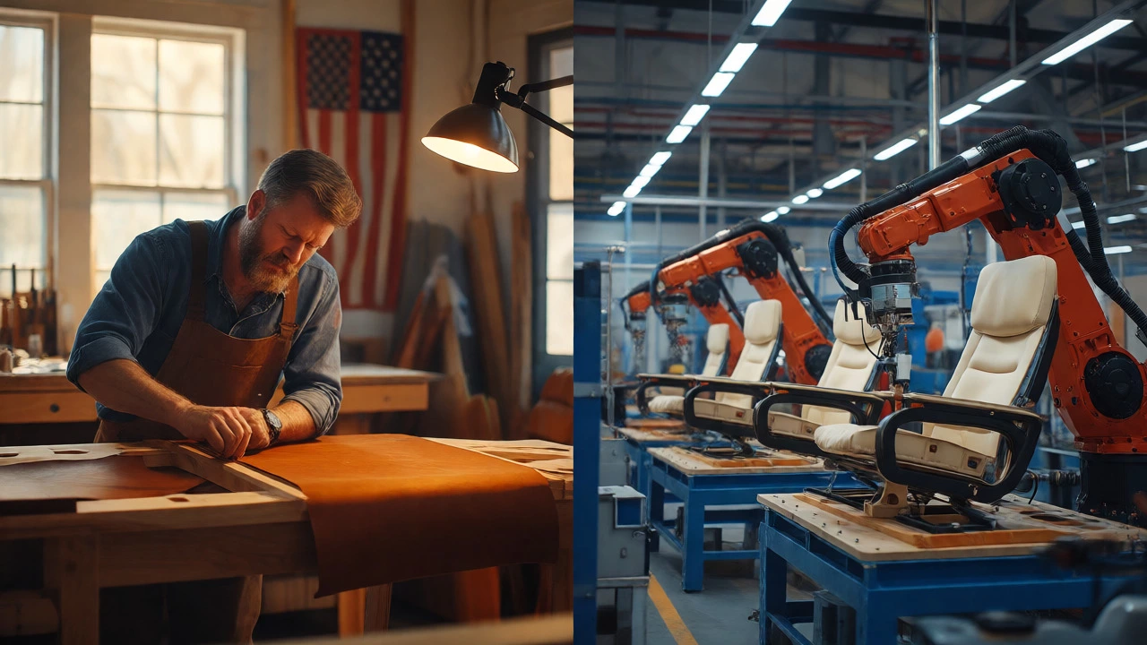 Comparison of US craftsmanship and Chinese automated assembly lines