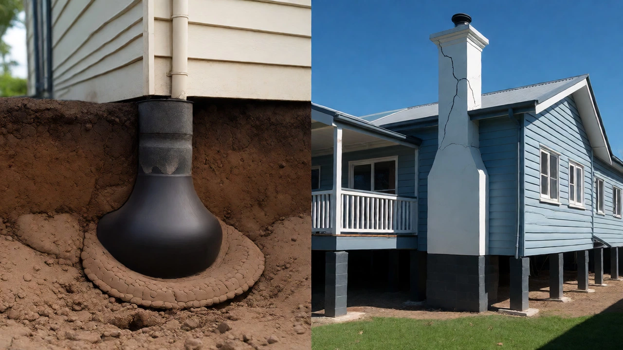 Diagram comparing reactive soil pressure and stabilized home