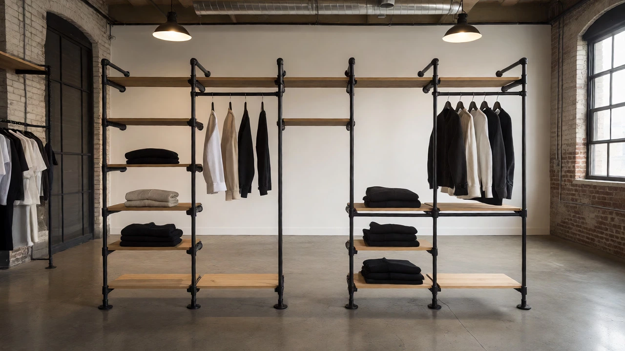 Open-frame industrial freestanding closet system
